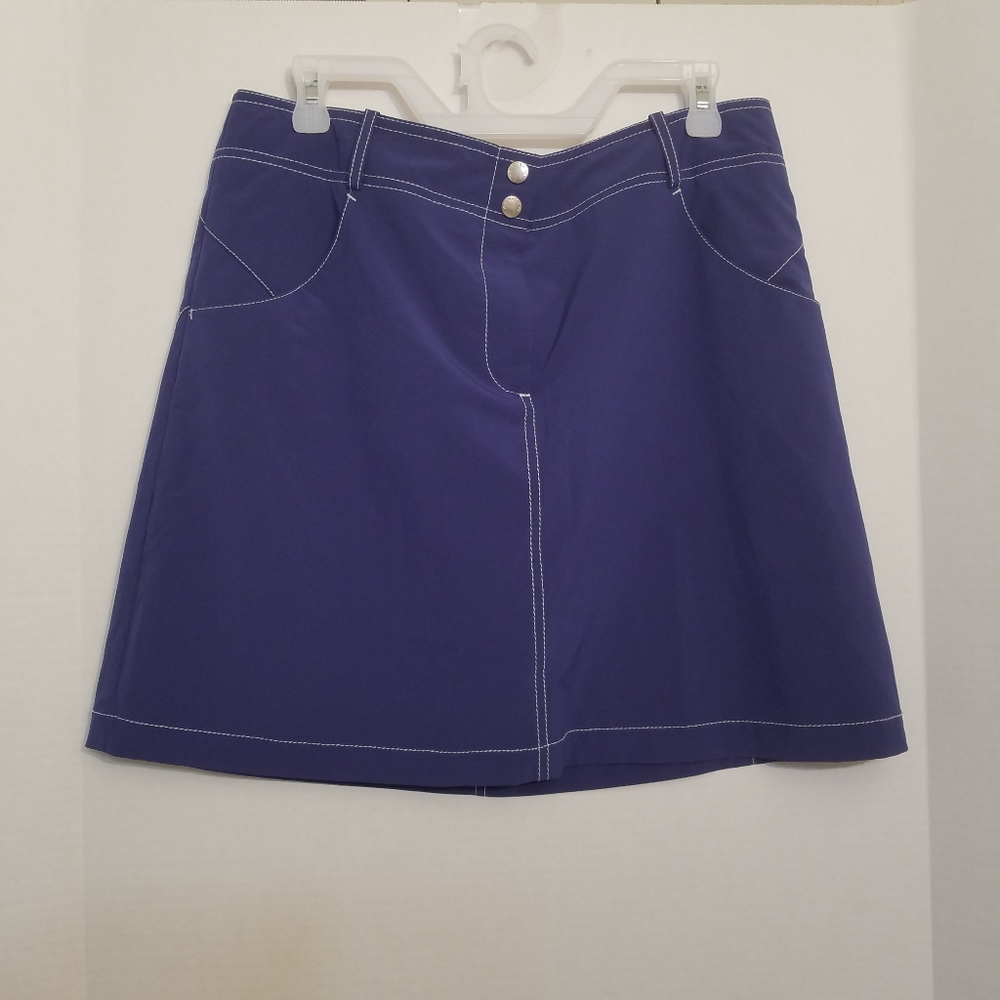 ANNIKA CUTTER & BUCK BLUE STRETCHY SKORT LIKE NEW SIZE 12